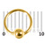Gold Plated Silver Hoops, Earrings - SKU 19681
