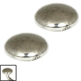 Titanium Threaded Attachment - Disks 1.2mm High Polish (Pair)