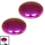 Titanium Threaded Attachment - Disks 1.2mm Pinky-purple (Pair)