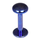 Titanium Labrets with Disk Top 1.6mm Gauge, 5mm Disk 1.6mm, 6mm, Blue