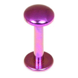Titanium Labrets with Disk Top 1.6mm Gauge, 5mm Disk 1.6mm, 6mm, Purple