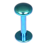 Titanium Labrets with Disk Top 1.6mm Gauge, 5mm Disk 1.6mm, 6mm, Turquoise