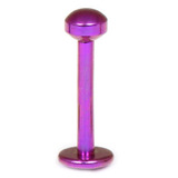 Titanium Labrets with Disk Top 1.2mm Gauge 1.2mm, 10mm, Purple
