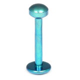 Titanium Labrets with Disk Top 1.2mm Gauge 1.2mm, 9mm, Turquoise