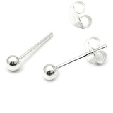 Silver Studs with Silver Ball ST4-ST5-ST6-ST7-ST20-ST21-ST22-ST23-ST24-ST25-ST26-ST27-ST28 ST23. 4mm Ball