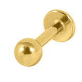 Gold Plated Steel Labrets 1.6mm, 8mm, 4mm
