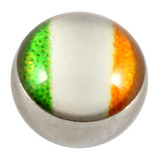 Steel Logo Balls - Pictures 1.6mm, 6mm, Irish Flag (Eire)