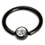 Black Steel Jewelled Ball Closure Ring (BCR) - SKU 20108