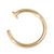 Zircon Steel Open Nose Ring (Gold colour PVD) - SKU 20123
