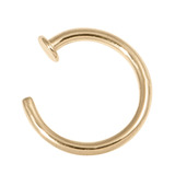 Zircon Steel Open Nose Ring (Gold colour PVD) - SKU 20124