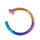 Titanium Coated Steel Open Nose Ring - SKU 20159