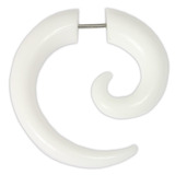 Acrylic Fake Spiral Stretchers (Push Fit) White / Medium: Acrylic fake spiral expander. Apparent max gauge is 6mm.