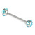 Steel Multi-Gem Nipple Bars - SKU 20261