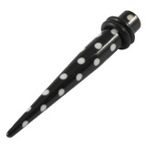 Acrylic Stretchers - Polka Dots 6mm, Black