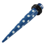 Acrylic Stretchers - Polka Dots 8mm, Blue