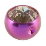Titanium Clip in Jewelled Ball (for BCR) - SKU 20444