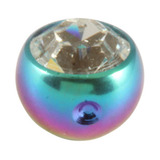 Titanium Clip in Jewelled Ball (for BCR) - SKU 20446