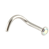 Steel Jewelled Nose Stud (2.35mm head) - SKU 20462