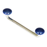 Titanium Surface Barbell with Disks 1.6mm gauge, 2.5mm depth, 4mm disks. 1.6mm, 22mm, 4mm, Blue