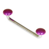 Titanium Surface Barbell with Disks 1.6mm gauge, 2.5mm depth, 4mm disks. 1.6mm, 27mm, 4mm, Purple