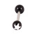Acrylic Super Star Barbell 1.6mm, 16mm, 6mm, Black - alternative image