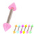 Acrylic Neon Cone Micro Barbell 1.2mm 1.2mm x 12mm / Pink - alternative image