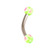 Acrylic Windmill Ball Micro Curved Barbell 1.2mm 1.2mm, 6mm, Green-Purple - alternative image