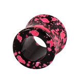 Acrylic Double Flared Paint Splash Eyelets 8 / Black