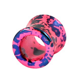 Acrylic Double Flared Paint Splash Eyelets 8 / Pink