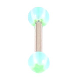 Acrylic Glitter Star Ball Micro Barbell 1.2mm 1.2mm x 8mm / Blue