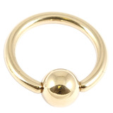Zircon Steel Ball Closure Ring (BCR) (Gold colour PVD) - SKU 21478