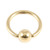 Zircon Steel Ball Closure Ring (BCR) (Gold colour PVD) - SKU 21482