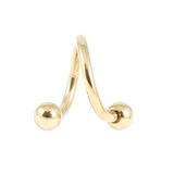 Zircon Steel Spirals (Gold colour PVD) 1.2mm, 8mm, 3mm