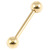 Zircon Steel Barbells 1.6mm 10-22mm (Gold colour) - SKU 21671