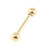 Zircon Steel Micro Barbells 1.2mm (Gold colour PVD) - SKU 21680