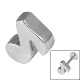 Steel Threaded Attachment - 1.2mm and 1.6mm Cast Steel Music Note - SKU 21993