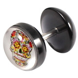 Acrylic Logo Fake Plug 1.2mm, 5mm, 8mm, Sugar Skull Logo