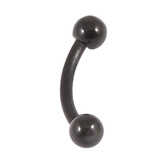 Flexible Acrylic Micro Curved Barbell 1.2mm 1.2mm, 8mm, Black