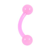 Flexible Acrylic Micro Curved Barbell 1.2mm 1.2mm, 8mm, Pink