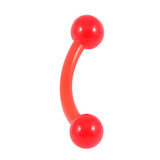 Flexible Acrylic Micro Curved Barbell 1.2mm 1.2mm, 8mm, Red