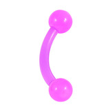 Flexible Acrylic Micro Curved Barbell 1.2mm 1.2mm, 8mm, Purple
