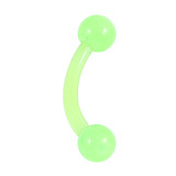 Flexible Acrylic Micro Curved Barbell 1.2mm 1.2mm, 8mm, Green