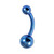 Titanium Curved Bar 1.6mm with 6-4 balls 6mm, Blue - alternative image
