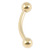 Zircon Steel Micro Curved Barbell 1.2mm (Gold colour PVD) - SKU 22097