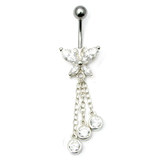 Belly Bar - Butterfly (XA86) clear / 8mm