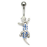 Belly Bar - Gecko (PT219) sapphire / 8mm