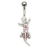 Belly Bar - Gecko (PT219) pink / 8mm