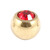 Zircon Steel Jewelled Balls 1.6mm (Gold colour PVD) - SKU 22433