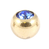 Zircon Steel Jewelled Balls 1.6mm (Gold colour PVD) - SKU 22437