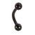 Black Titanium Single Jewelled Micro Curved Barbells 1.2mm 1.2mm 6mm, 3mm, Jet - alternative image
